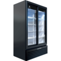 Beverage-Air Glass Door Merchandiser, Sliding Doors, 29.41 cu. ft. Capacity, Black MT49-1-SDB